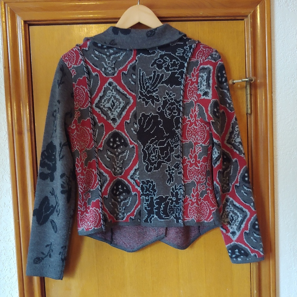 COLDWATER CREEK floral sweater jacket - Picture 4 of 4
